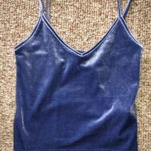 Blue velvet forever 21 tank